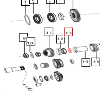 Mahindra Tractor Spacer - Spline Shaft 006508632D1 Mahindra Direct Parts