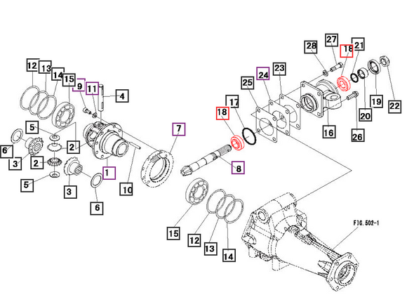 Mahindra Tractor Bearing - Pinion 19473127000 Mahindra Direct Parts