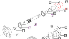 Mahindra Tractor Bearing Retainer Hollow Drive Shaft 006510155C1 Mahindra Direct Parts