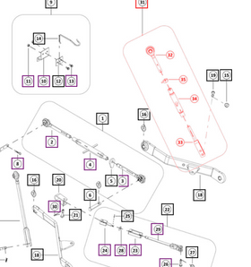 Mahindra Tractor Adjustable Lift Rod 007224367K91 Mahindra Direct Parts