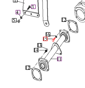 Mahindra Tractor Mower Bolt - Frame Pipe ANS321010025 Mahindra Direct Parts