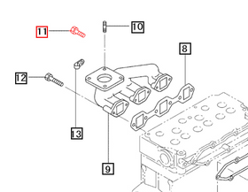 Mahindra Tractor Bolt - Exhaust Manifold F1035-08020 Mahindra Direct Parts