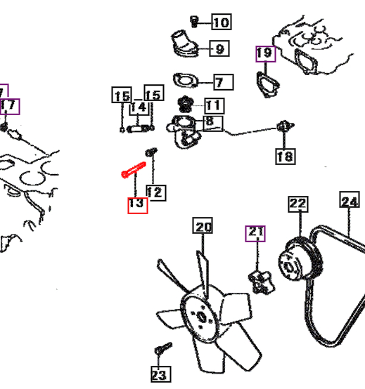 Mahindra Tractor Bolt - Thermostat Case F103506060 Mahindra Direct Parts