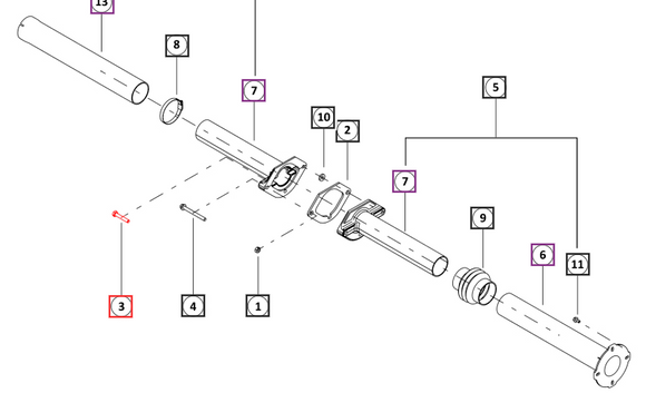 Mahindra Tractor Hex Bolt - Propeller Shaft Guard M10x1.5x60x8 SF0101059 Mahindra Direct Parts