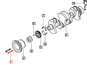 Mahindra Tractor Bolt Hex Head - Crankshaft M10 X 1 X 60 006007165F1 Mahindra Direct Parts