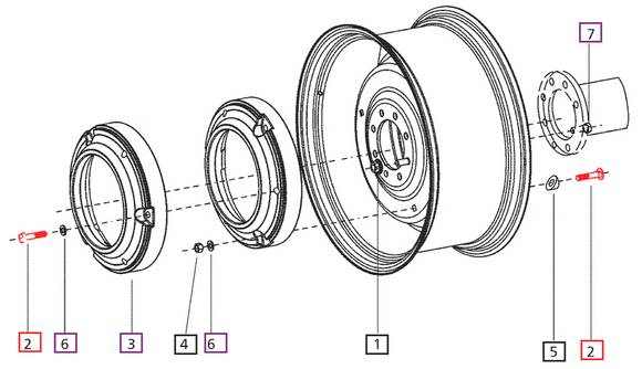 Mahindra Tractor Bolt - Rear Wheel 005555818R1 Mahindra Direct Parts