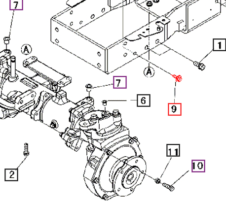 Mahindra Tractor Bolt w/ Washer H1840108025 Mahindra Direct Parts