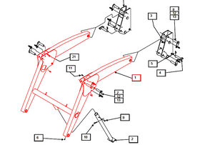Mahindra Tractor Loader Boom Assembly KMW11003068 Mahindra Direct Parts