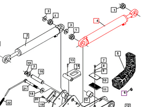 Mahindra Tractor Backhoe Boom Cylinder ATI86231 Mahindra Direct Parts
