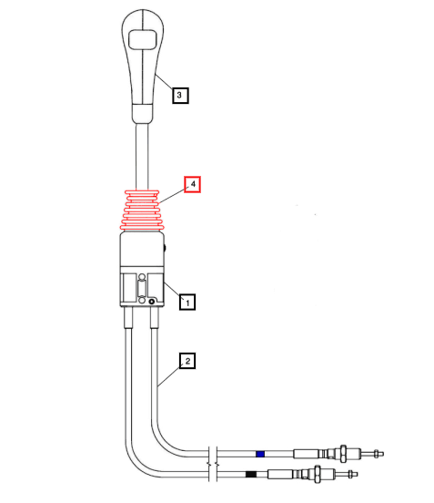 Mahindra Tractor Boot - Loader Joystick KMW14083116 Mahindra Direct Parts