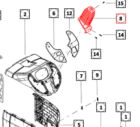 Mahindra Tractor Boot - Steering Column 007650584N01 Mahindra Direct Parts