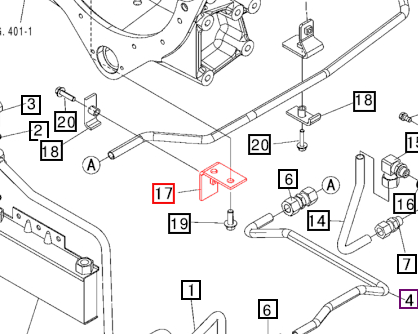 Mahindra Tractor Bracket - Hydraulic Line Clamp 16062132AG0 Mahindra Direct Parts