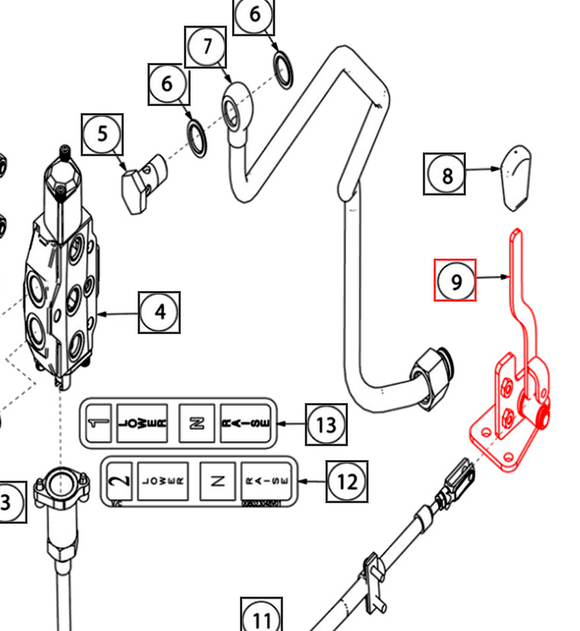 Mahindra Tractor Bracket / Lever - Aux Valve 008026448N91 Mahindra Direct Parts