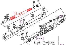 Mahindra Tractor Front Driveshaft 16724310010 Mahindra Direct Parts