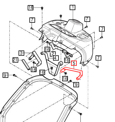 Mahindra Tractor Bracket - Dash Cover Left Hand LH 11616032600GB Mahindra Direct Parts