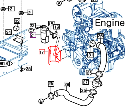 Mahindra Tractor Bracket - Coolant Reservoir Tank 12393302201GB Mahindra Direct Parts