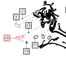 Mahindra Tractor Bracket - Dashboard Harness C 008901636N01 Mahindra Direct Parts