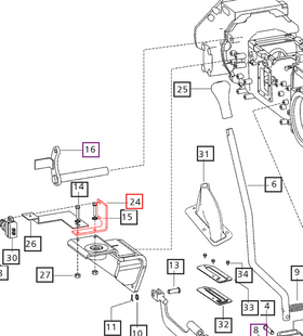 Mahindra Tractor Bracket - IPTO Safety Neutral Switch E007604718D1 Mahindra Direct Parts