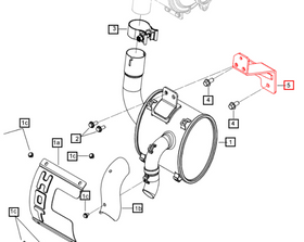 Mahindra Tractor Bracket - Muffler Mounting 008018115V11 Mahindra Direct Parts