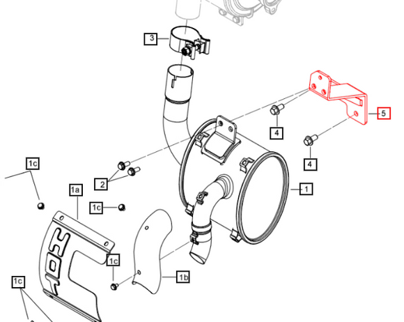 Mahindra Tractor Bracket - Muffler Mounting 008018115V11 Mahindra Direct Parts