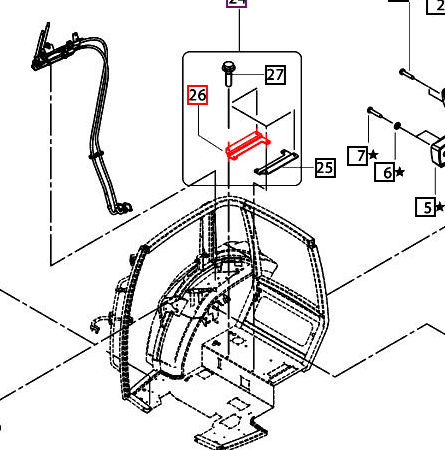 Mahindra Tractor Bracket - Seat Mount Left Hand LH E007518359D1 Mahindra Direct Parts