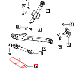 Mahindra Tractor Bracket - Stabilizer Mounting Right Hand RH 007211855V91 Mahindra Direct Parts