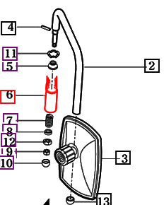 Mahindra Tractor Bracket - Rearview Mirror 19027732031 Mahindra Direct Parts