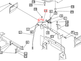Mahindra Tractor Bracket - Side Panel Mount Right Hand RH 19442633000 Mahindra Direct Parts