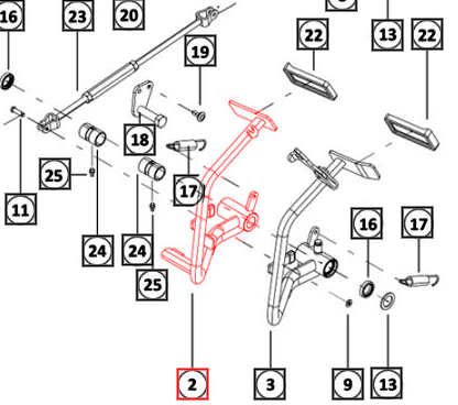 Mahindra Tractor Brake Pedal Right Hand RH 008020514N11 Mahindra Direct Parts