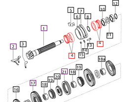 Mahindra Tractor Bearing - Taper Roller Trans Spine Shaft Rear 001233330R91 Mahindra Direct Parts