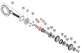 Mahindra Tractor Bearing - Taper Roller Trans Spine Shaft Rear 001233330R91 Mahindra Direct Parts