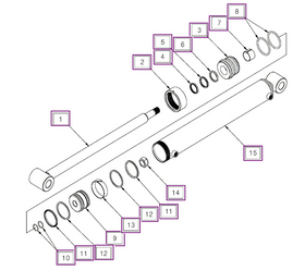 Mahindra Tractor Loader Bucket Cylinder Left Hand 225301 Mahindra Direct Parts