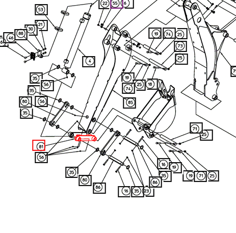 Mahindra Tractor Bucket Link AME849225 Mahindra Direct Parts