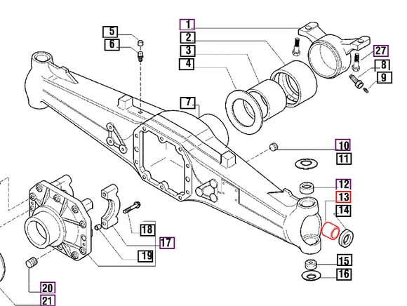 Mahindra Tractor Bushing - Front Axle 006500344C1 Mahindra Direct Parts