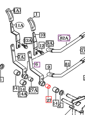 Mahindra Tractor Bushing - Hydraulic Lever 16x18x33 17995070270 Mahindra Direct Parts
