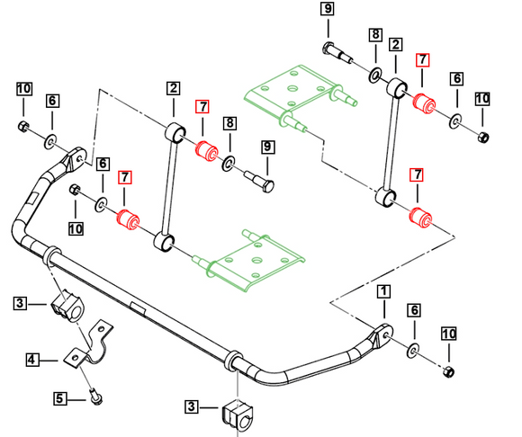 Mahindra Roxor Bushing - Front Stabilizer 0097964 Mahindra Direct Parts