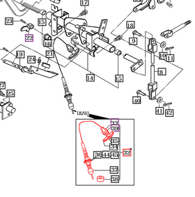 Mahindra Tractor Cable Assembly - Brake 16501013101 Mahindra Direct Parts