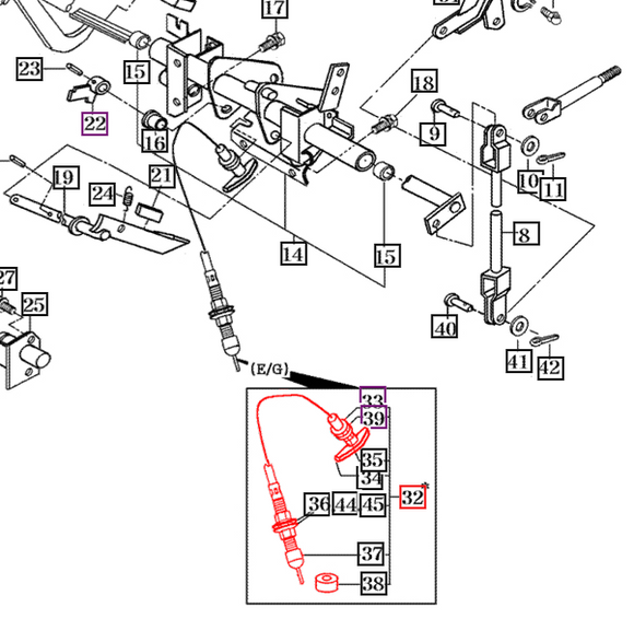 Mahindra Tractor Cable Assembly - Brake 16501013101 Mahindra Direct Parts