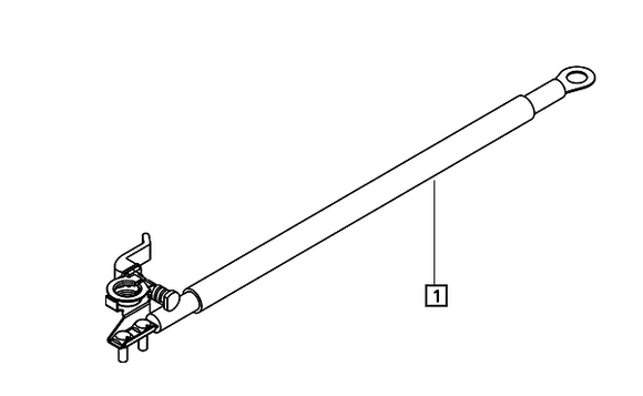 Mahindra Tractor Cable - Battery with Quick Lock E007702073D91 Mahindra Direct Parts