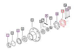 Mahindra Tractor Cap - Front Wheel Hub 000040329C08 Mahindra Direct Parts