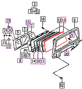 Mahindra Tractor Glass - Instrument / Gauge Cluster 15186212110 Mahindra Direct Parts