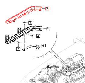 Mahindra Tractor Intake Manifold Channel Top 007705856V1 Mahindra Direct Parts