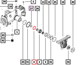 Mahindra Tractor Collar - Front Axle 44x51x8 006522802N01 Mahindra Direct Parts