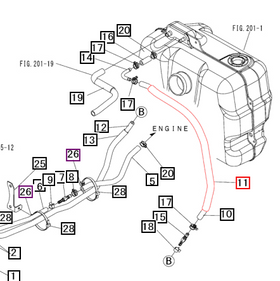 Mahindra Tractor Hose - Fuel Cooler 19480325201 Mahindra Direct Parts
