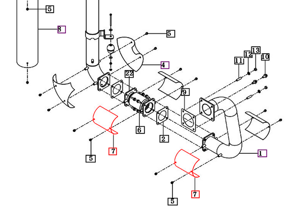 Mahindra Tractor Cover - Exhaust Pipe 15891062221GB Mahindra Direct Parts