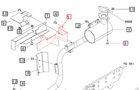 Mahindra Tractor Muffler Cover 19020521AG1 Mahindra Direct Parts