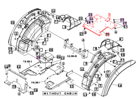 Mahindra Tractor Floor Cover 19486319BP1 Mahindra Direct Parts