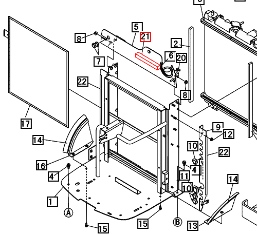 Mahindra Tractor Cushion - Radiator 26040563000 Mahindra Direct Parts