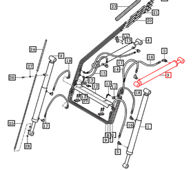 Mahindra Tractor Loader Lift Cylinder Left Hand LH 86703000261GB Mahindra Direct Parts