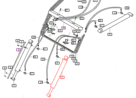 Mahindra Tractor Loader Tilt Cylinder Left Hand LH 85703001000GB Mahindra Direct Parts